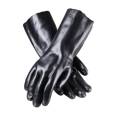 Pip 58-8040 Chemical Resistant Gloves, PVC, 14 in L, Black 58-8040